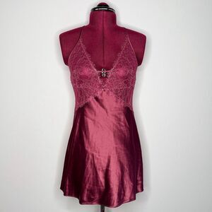 Victoria's Secret Purple Pink Lace Slip Dress Sexy Boudoir Lingerie Size Small
